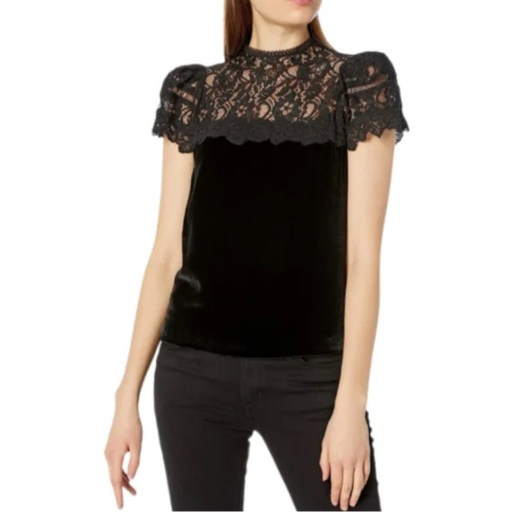 Rebecca Taylor | Elegant Black Lace Top